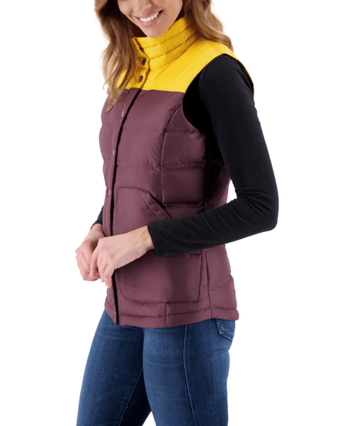 1405220078_S06_MODSDE The Mila Down Vest will provide extra warmth as a mid-layer on the coldest of days or be a great stand-alone piece for everyday use. Featuring 550 Fill Power Allied Down and Feather responsibility sourced insulation and an ultra-light water-resistant fabric. A versatile piece with a tailored fit which can be worn alone or as an underlayer.