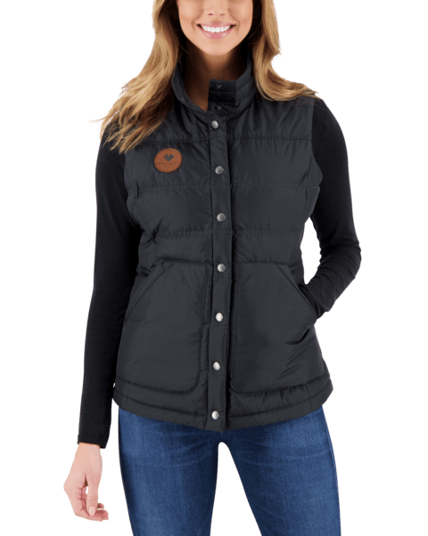 1405216009_S05_MODFRT The Mila Down Vest will provide extra warmth as a mid-layer on the coldest of days or be a great stand-alone piece for everyday use. Featuring 550 Fill Power Allied Down and Feather responsibility sourced insulation and an ultra-light water-resistant fabric. A versatile piece with a tailored fit which can be worn alone or as an underlayer.