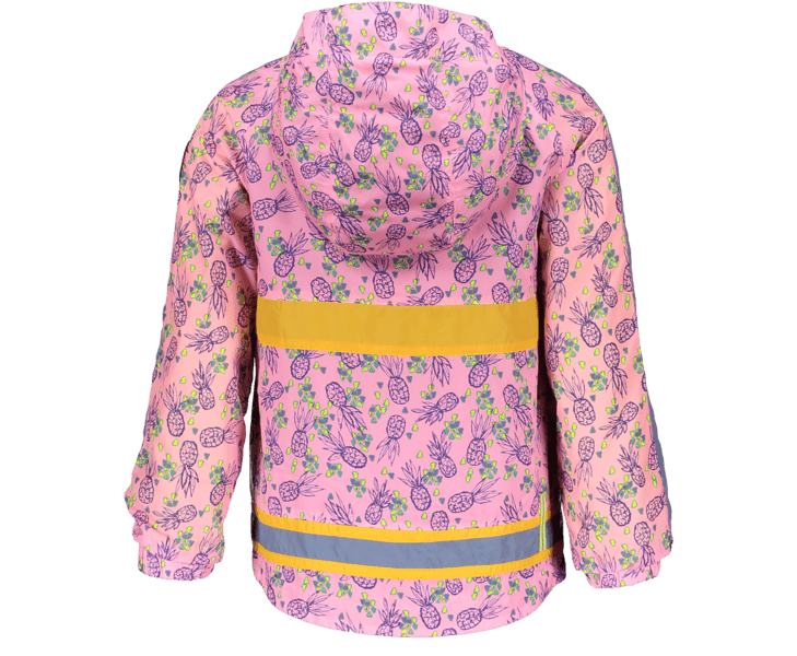 7200120173_S02_MQNBCK The Frankie Shell is a lightweight, water resistant shell, crafted with kids in mind; durable, fun colors and prints, handwarmer pockets, and reflective trims for safety. Reliable protection for back to school, family outings, bike rides, and outdoor adventures.