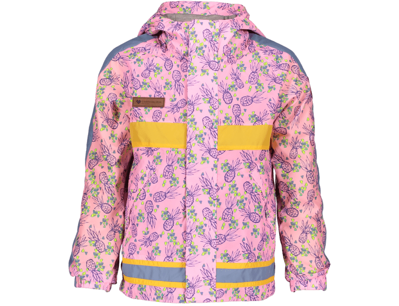 7200120173_S01_MQNFRT The Frankie Shell is a lightweight, water resistant shell, crafted with kids in mind; durable, fun colors and prints, handwarmer pockets, and reflective trims for safety. Reliable protection for back to school, family outings, bike rides, and outdoor adventures.