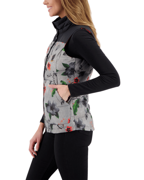 1405220134_S06_MODSDE The Mila Down Vest will provide extra warmth as a mid-layer on the coldest of days or be a great stand-alone piece for everyday use. Featuring 550 Fill Power Allied Down and Feather responsibility sourced insulation and an ultra-light water-resistant fabric. A versatile piece with a tailored fit which can be worn alone or as an underlayer.