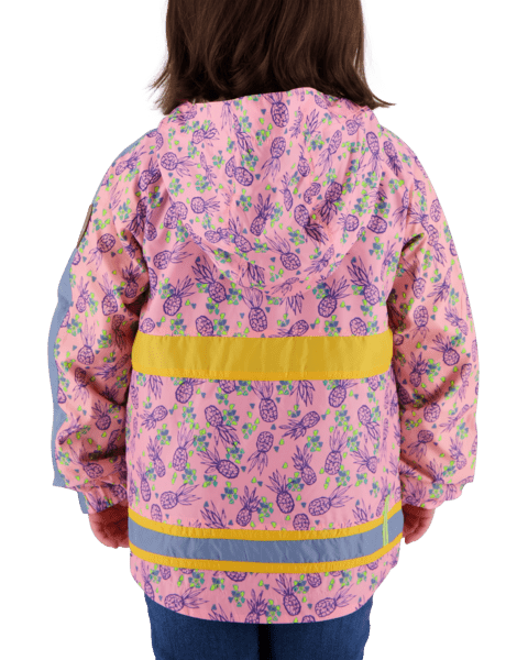 7200120173_S07_MODBCK The Frankie Shell is a lightweight, water resistant shell, crafted with kids in mind; durable, fun colors and prints, handwarmer pockets, and reflective trims for safety. Reliable protection for back to school, family outings, bike rides, and outdoor adventures.
