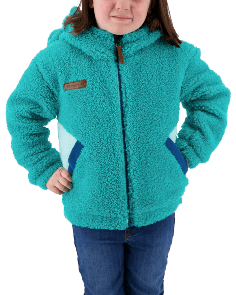 7702620063_S05_MODFRT The Shay Sherpa has a personality of its own, with a super soft and warm shearling fleece fabrication and a jersey cotton lining for next-to-skin comfort. Ideal for those cool days and heavy enough to take your little one into winter; featuring handwarmer pockets, reflective trims for safety, and super cute decorative ears.